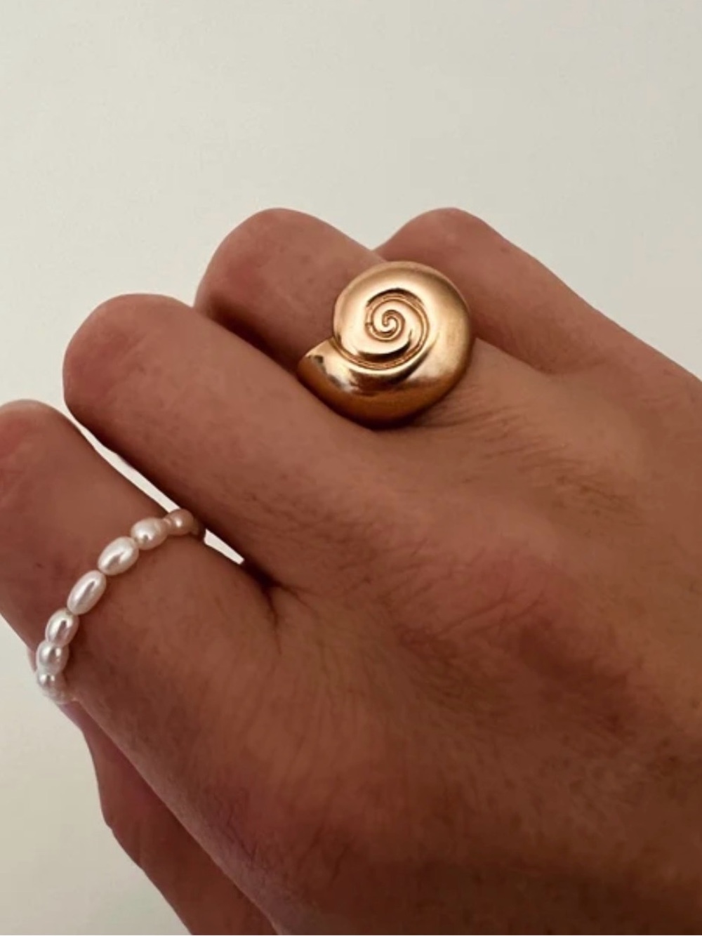 12k Gold over brass Nautilus Ring